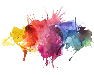 Vibrant Watercolor Splash Background PNG image