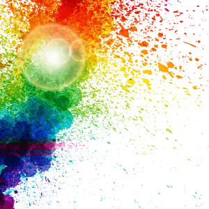 Vibrant_ Watercolor_ Splash_with_ Lens_ Flare PNG image