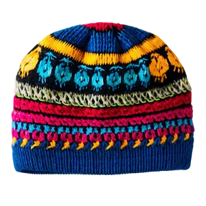 Vibrant Winter Beanie PNG 06122024