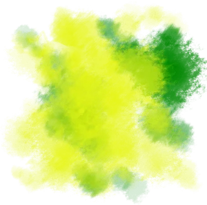 Vibrant Yellow Green Watercolor Splash PNG