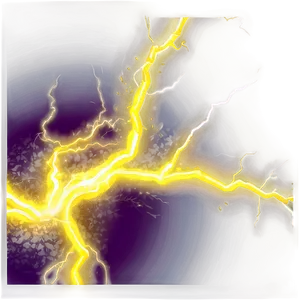 Vibrant Yellow Lightning Illustration Png 06132024 PNG image