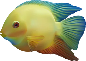 Vibrant Yellow Tropical Fish