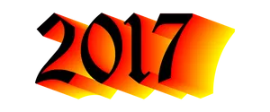Vibrant3 D New Year2017 PNG image