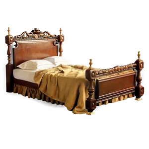 Victorian Bed Vintage PNG 06282024 PNG