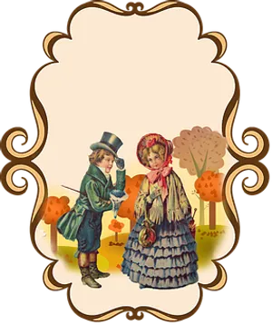 Victorian Children Autumn Frame