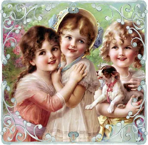 Victorian_ Children_with_ Puppy