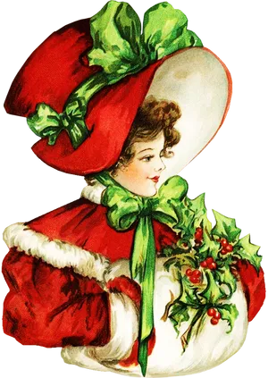 Victorian Christmas Elegance PNG image