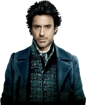 Victorian Detective Portrait PNG image