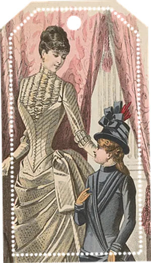 Victorian Era Fashion Tag