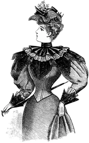 Victorian Era Woman Illustration