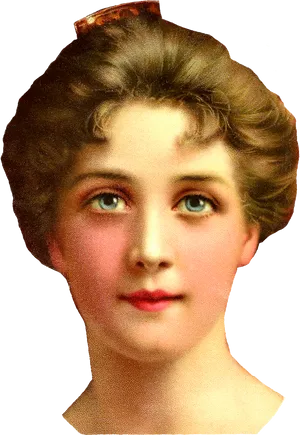 Victorian Era Woman Portrait PNG image