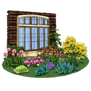 Victorian Garden Scene PNG 95 PNG