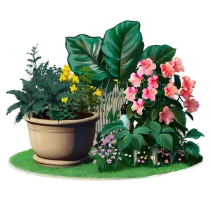 Victorian Garden Scene Png Tox PNG image