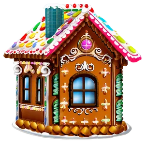 Victorian Gingerbread House PNG 04292024