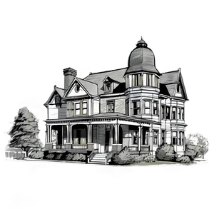 Victorian House Drawing Png 29 PNG image