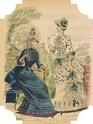 Victorian Ladies Fashion Illustration