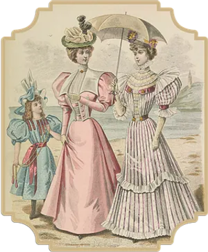 Victorian Ladies Promenade Fashion