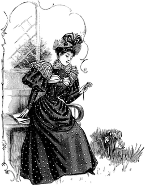 Victorian Ladywith Flower
