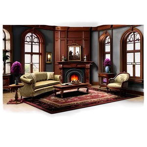 Victorian Living Room Png Sms55 PNG image