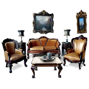Victorian Living Room Png Teu46 PNG image