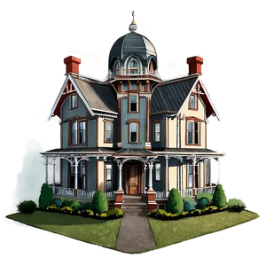 Victorian Mansion Drawing Png Fpv PNG image