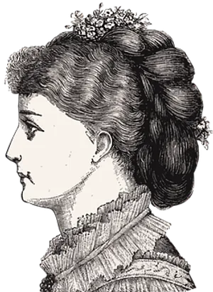 Victorian Profile Illustration