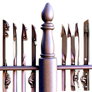 Victorian Style Fence PNG Mlu48
