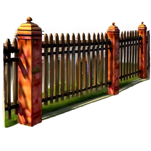 Victorian Style Fence PNG Smj77