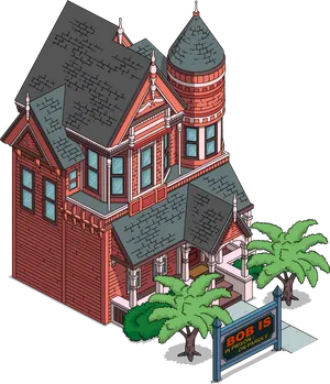 Victorian Style House Illustration