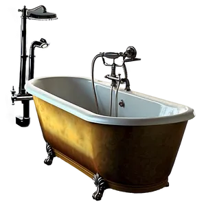 Victorian Style Painted Tub PNG Axy PNG
