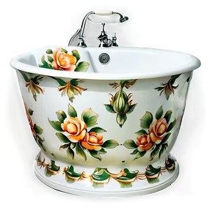 Victorian Style Painted Tub PNG Ihs PNG