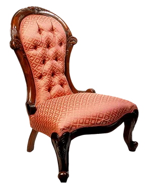 Victorian Style Red Upholstered Chair