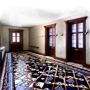 Victorian Tiles Hallway Png 27 PNG image