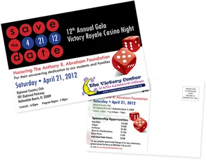 Victory Royale Casino Night Invitation PNG