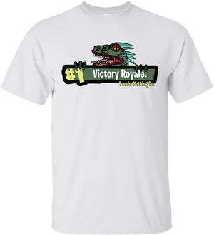 Victory Royale Dinosaur Tshirt Design PNG image