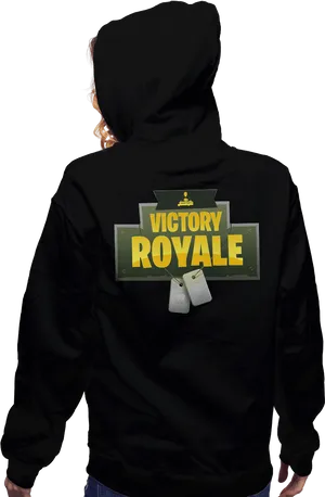 Victory Royale Hoodie Back View PNG image