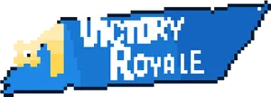Victory Royale Pixel Art Banner PNG