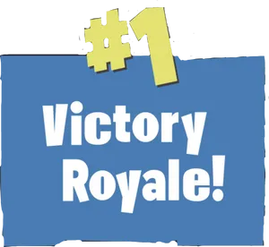 Victory Royale Winning Banner PNG