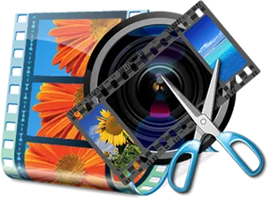 Video Editing Concept Artwork PNG image