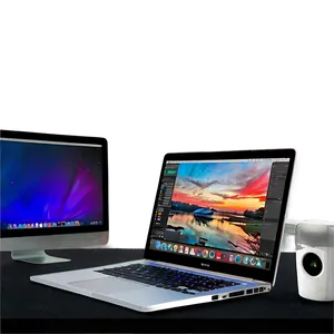 Video Editing Laptop Setup PNG 24