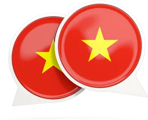 Vietnamese Flag Badge Graphic PNG image