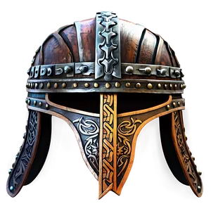 Viking Helmet Tattoo Style PNG 06132024 PNG