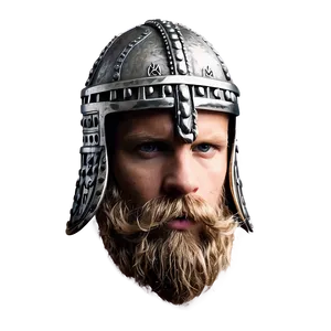 Viking Helmet With Beard PNG 06132024