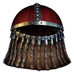Viking Helmet With Braids PNG 06132024
