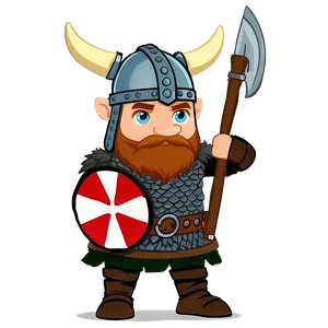 Viking Warrior Cartoon Character Png 06122024 PNG image