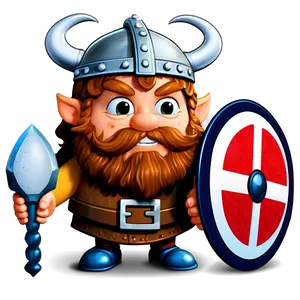 Viking Warrior Cartoon Character Png Bga PNG image