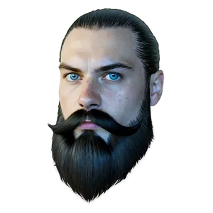 Viking Warrior Mustache PNG 05042024
