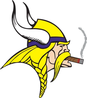 Vikings Logowith Cigar PNG image
