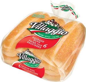 Villaggio Sausage Buns Packaging PNG image