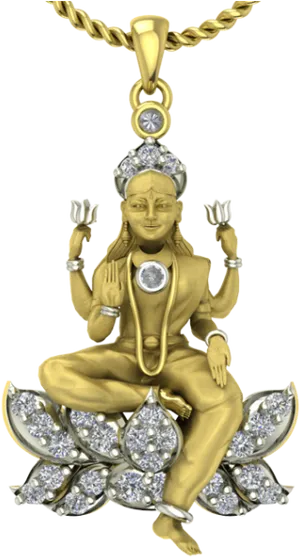 Vinayagar Gold Pendant Design PNG image